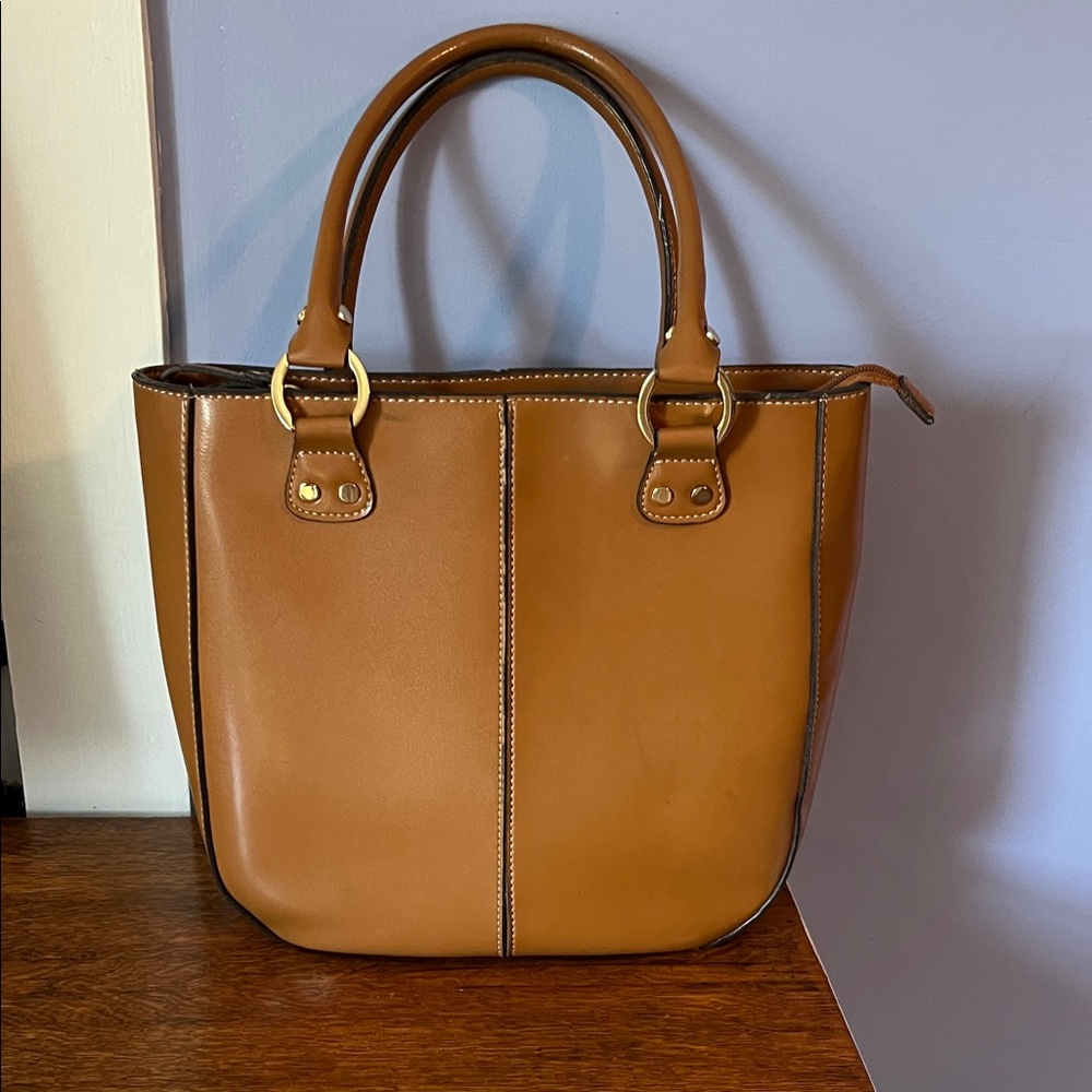 Mondani Tan Leather Tote Bag